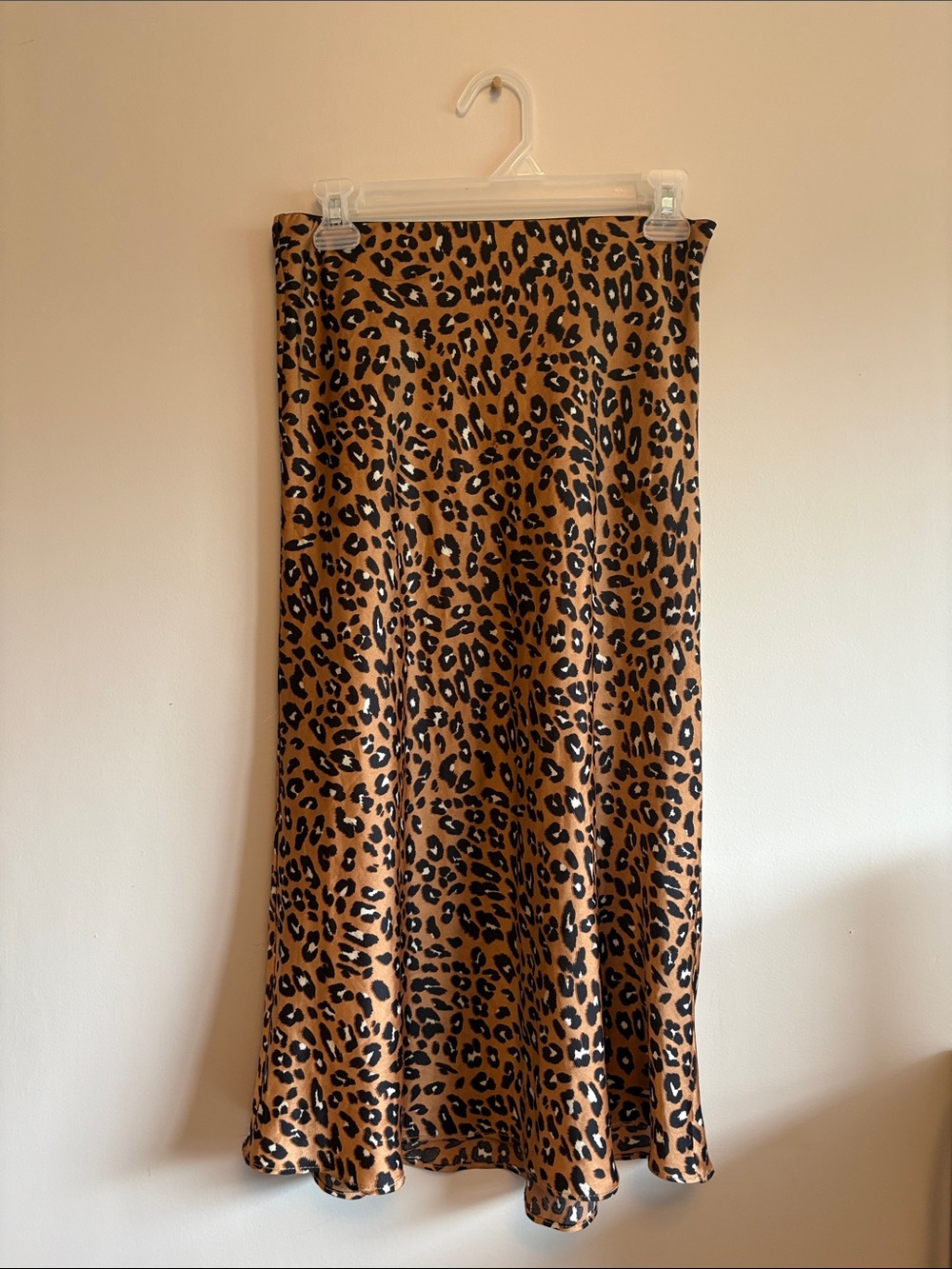 Nasty Gal Leopard Print Midi Skirt in Tan and Black